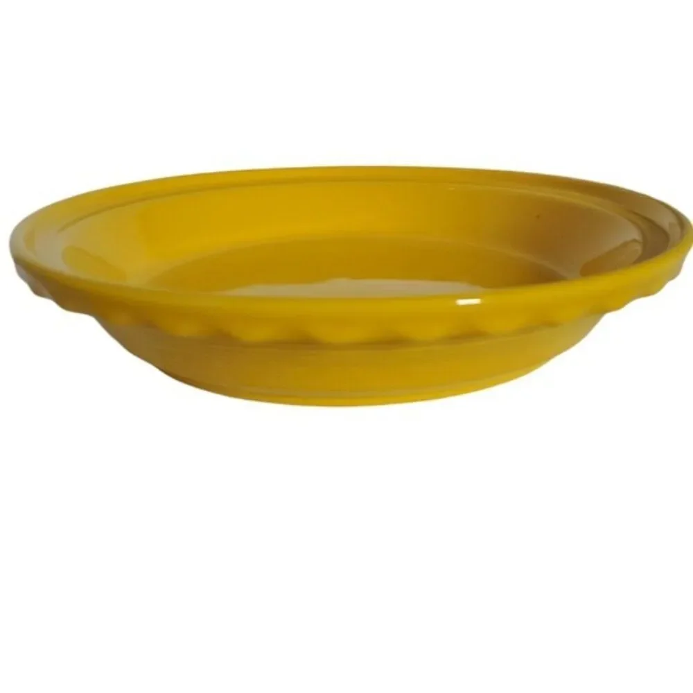 Fiestaware FIESTA Pie Plate Deep Dish Baking Bake Bakeware Baker Yellow CERAMIC